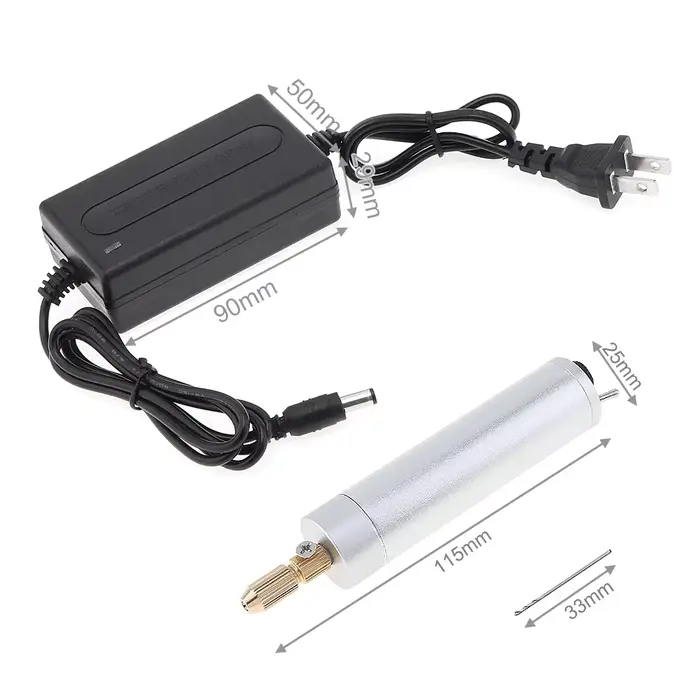 Perceuse électrique à main avec mandrin JTO et adaptateur d'alimentation réglable pour circuit impri