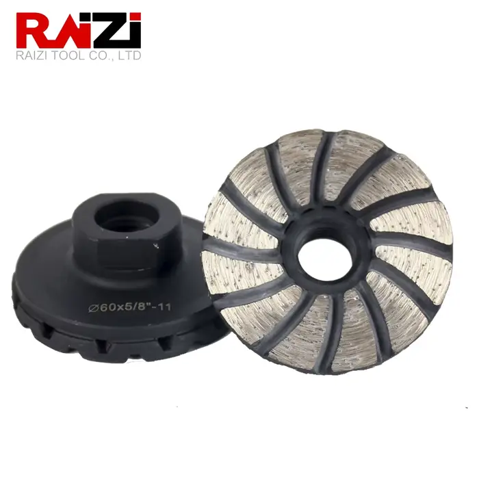 Raizi-Meule à Béton pour Meuleuse d'Angle, 40/60mm, pour Granit, Marbre, Bord d'Angle, Diamant Sec