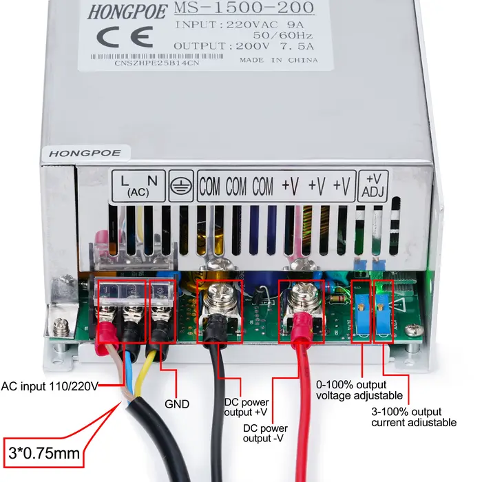 Alimentation réglable 500W 600W 1000W 1500W