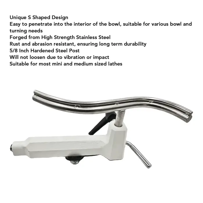 Repose-outil de tour incurvé 5/8 pouces, support d'outil de tour en acier inoxydable 16mm pour le tr
