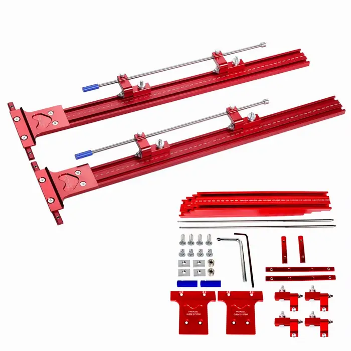 Système de rail de guidage parallèle 2-en-1 pour scie à onglet, guide en aluminium pour rails Makita