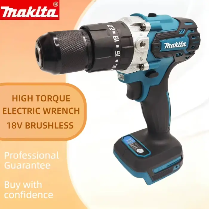 Perceuse à percussion électrique rechargeable au lithium 18V Makita DDF487 13mm sans balais