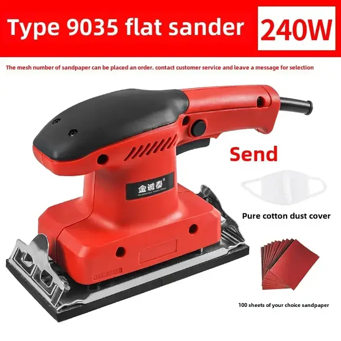 Ponceuse électrique compacte 220 V pour murs avec papier de verre et polisseuse à mastic
