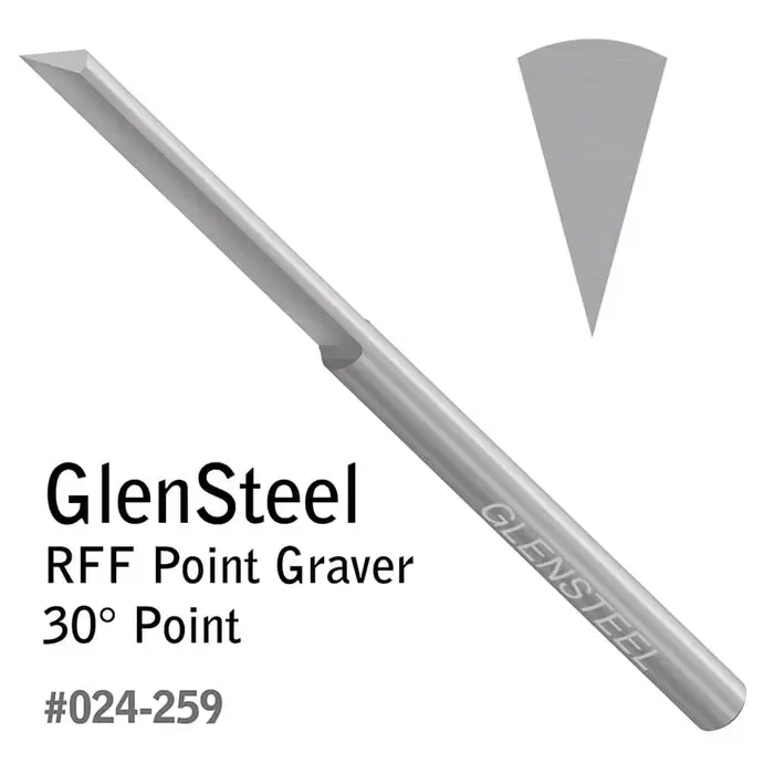 Graveur à pointe GRS GlenSteel RFF 30 ° -120 °   Outil de gravure en pointe en V pour le sertissage 