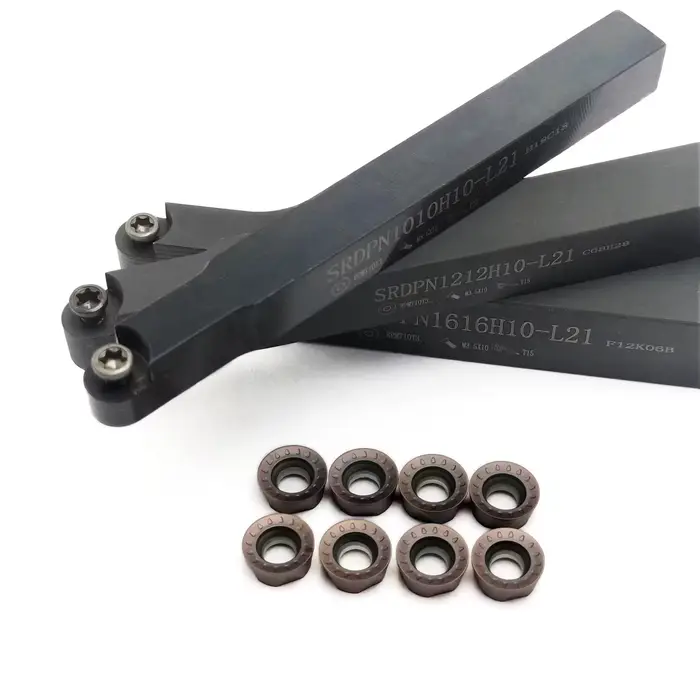 SRug N SRDPN1010H10-L21 SRDPN1212H10-L21 SRDPN1616H10-L10 barre d'alésage porte-outil externe RPMT10T3MOE-JS inserts en carbure VP15TF
