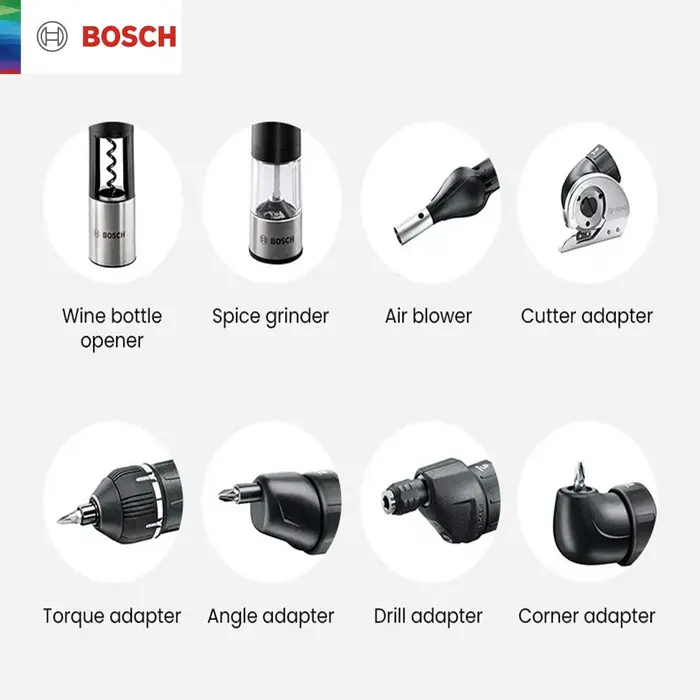 BOSCH IXO accessoires pour IXO 7 tournevis perceuses couple Angle coin perceuse coupe adaptateur broyeur à épices souffleur d'air
