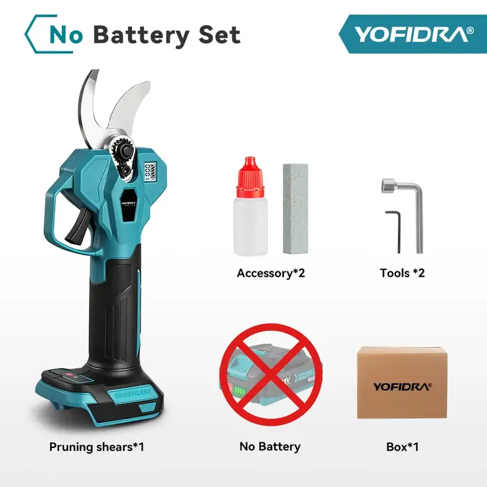 YOFIDRA 32mm cisaille électrique sans brosse 2 vitesses ciseaux sans fil Branches d'arbres outils de jardin pour Makita