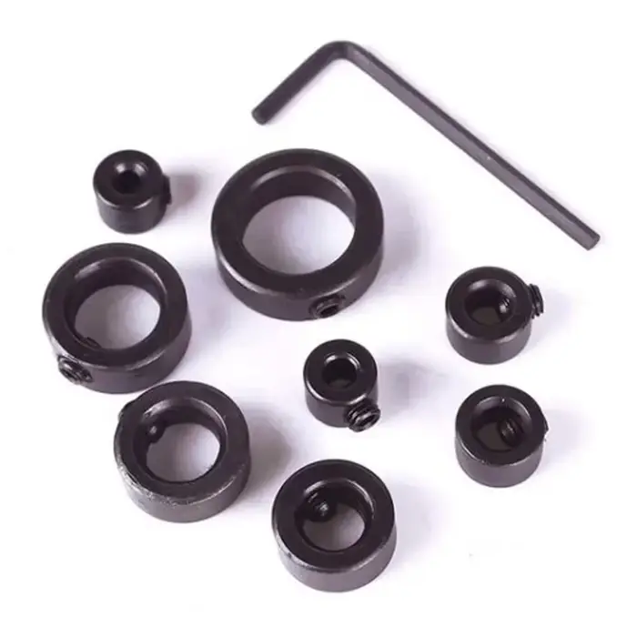 Anneaux d'arrêt de profondeur de foret portables, 8 pièces, colliers réglables de 3 à 16mm, positionneur, pour le travail du bois de précision