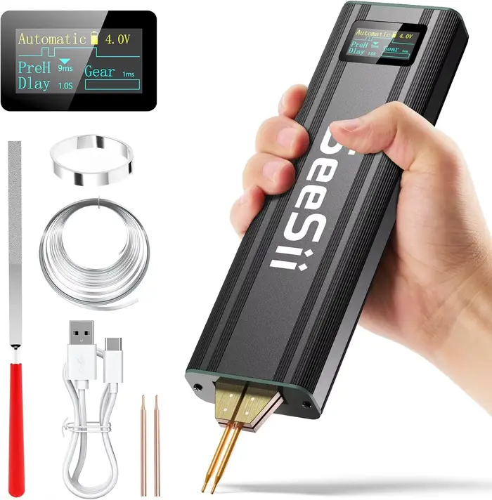 Soudeuse par points de batterie Seesii Mini soudeuse par points portative améliorée pour Kit de soud