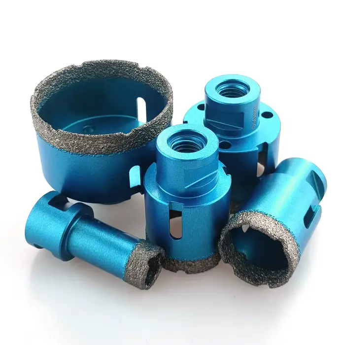 5 pièces perceuse à sec M14 fil brasage trou scie ensemble carreaux de porcelaine couronnes granit m