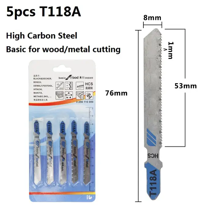XCAN T tige lame de scie 5 pièces T111C T118A T127D T144D T244D T318A T344D