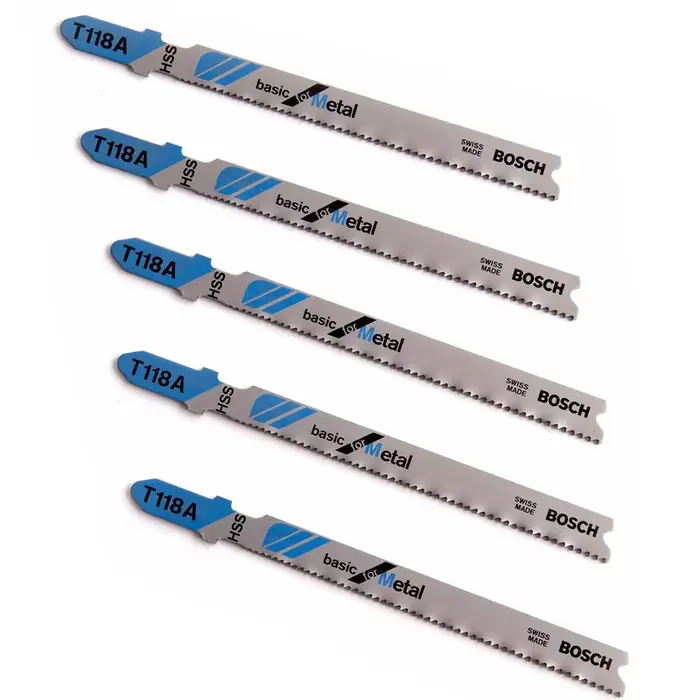BOSCH 2608631013 T118A Base pour métal HSS lame de scie incurvée paquet de 5 92mm coupe droite