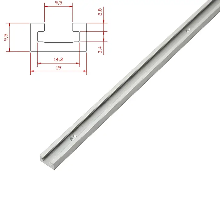 19/30/45/75Type alliage d'aluminium t-bande fente onglet piste gabarit mitre barre curseur Table scie routeur