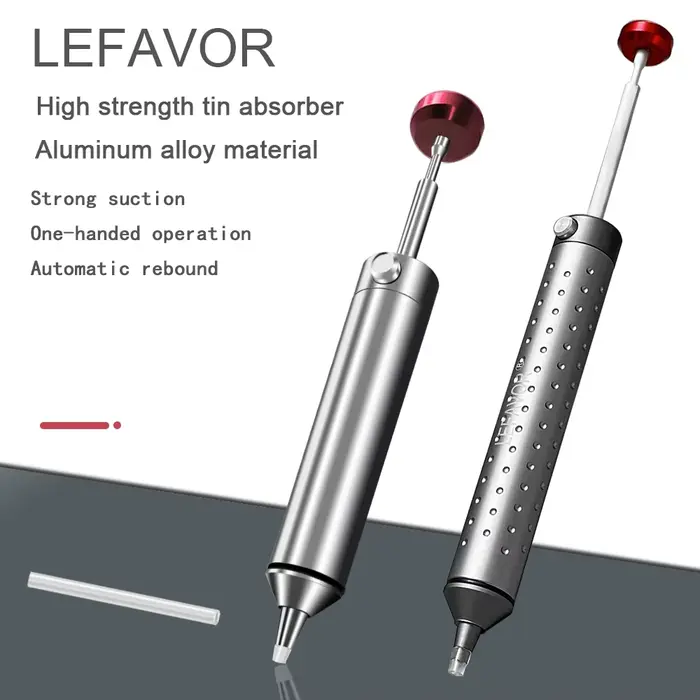 LEFAVOR – pompe à dessouder puissante en aluminium, pistolet à étain d'aspiration, stylo à ventouse,