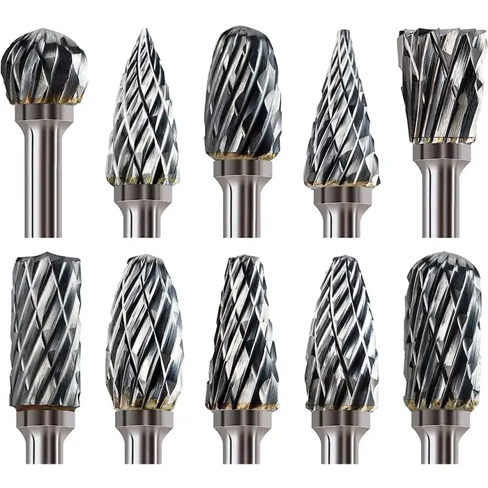 Jeu de bavures en carbure compatibles avec Dremel