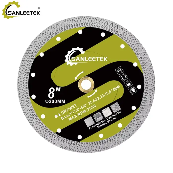 SANLEETEK Lame de scie diamantée pour carrelage 200 mm