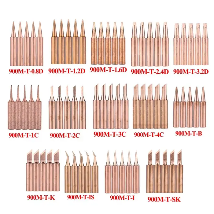 5 pièces 900M-T pointes de fer à souder en cuivre pointe de soudure sans plomb outils de soudure BGA