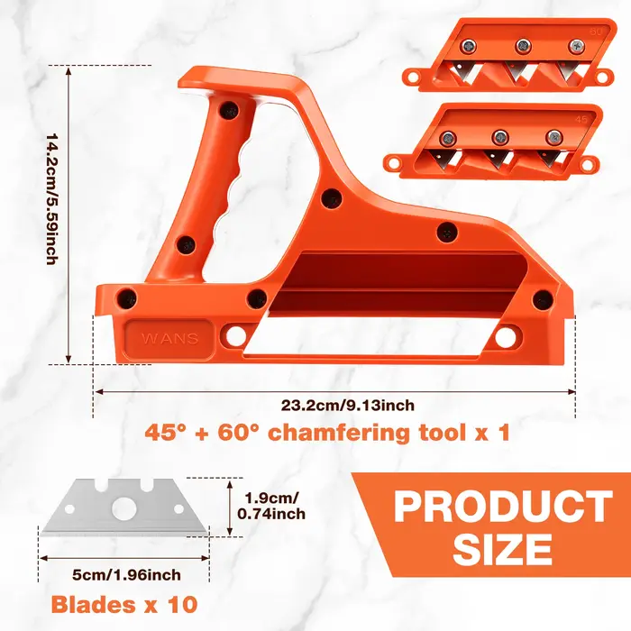Coupe-bordure pour plaques de plâtre 45 °   60 °   Raboteuse ergonomique pour plaques de plâtre avec