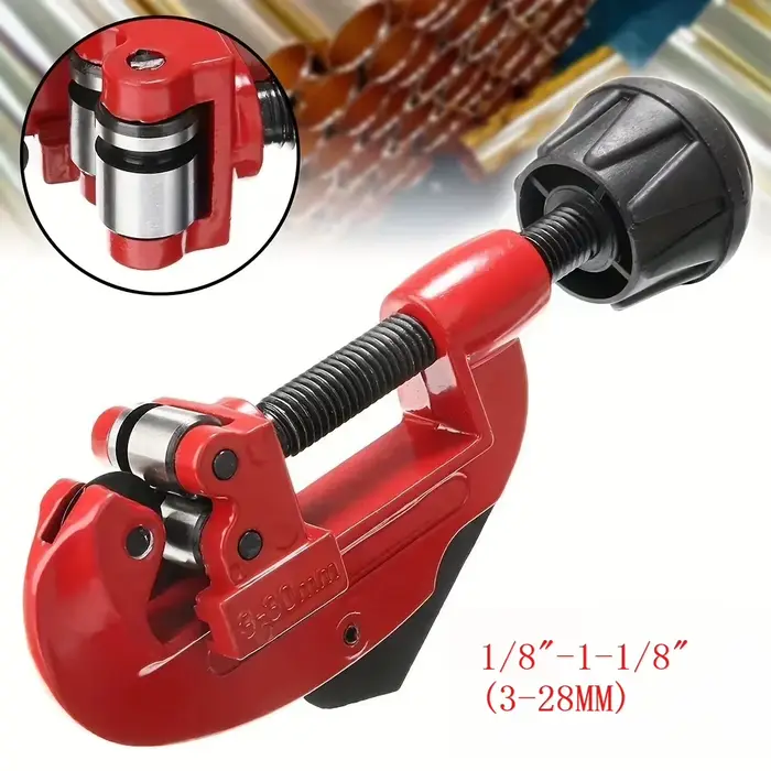 Coupe-tuyau robuste 1/8 à 1-1/8 pouces (3 à 28mm) pour outil de coupe de tubes en cuivre, aluminium