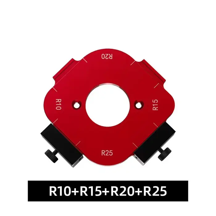 Gabarit de positionnement pour routeur à bois R10-R50, gabarit à rayon 4 en 1 pour angles et arcs, o