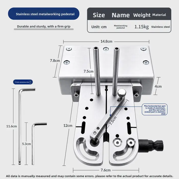 Banc de travail professionnel multifonctionnel en acier inoxydable pour la découpe et la fixation de bijoux DIY - Bloc de menuisier robuste pour orfèvre