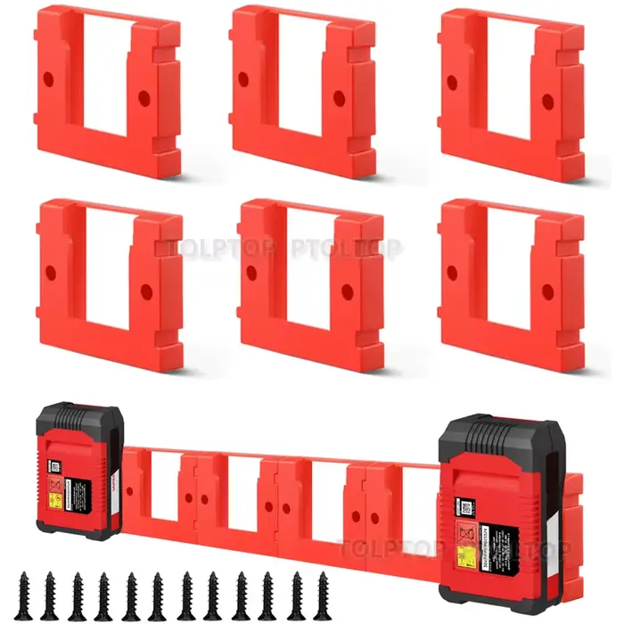 Nouveau 1-6 pièces support de batterie support mural support de batterie pour Einhell puissance x-change support pour outil électrique support accessoires de fixation
