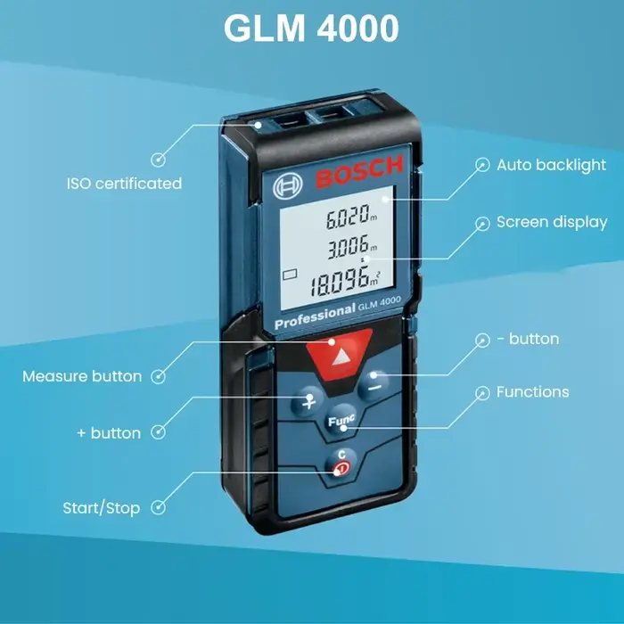 Bosch 40M télémètre Laser GLM 400/4000 Multi Modes