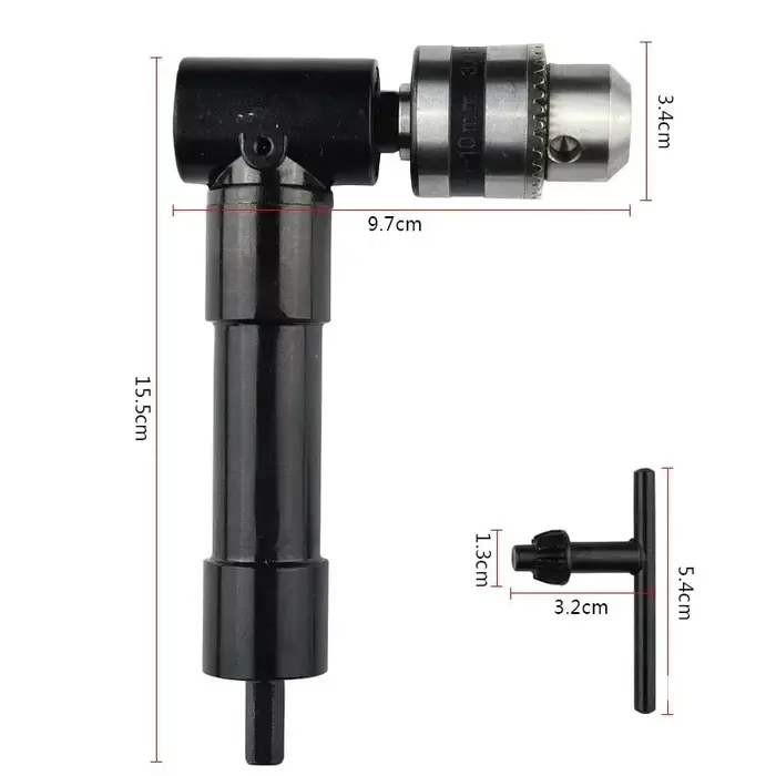 Mandrin en plastique sans clé résistant à 90 degrés, adaptateur à trois griffes, perceuses sans fil,