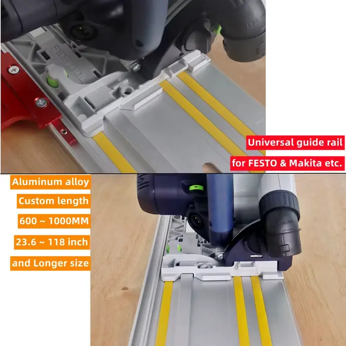 Rail de guidage de scie sur chenilles de 55 pouces pour scies