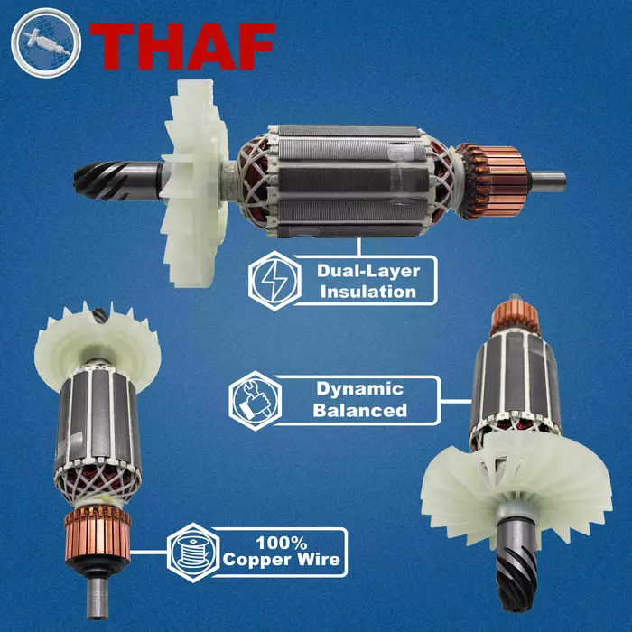 AC 220V 240V GBH3-28DRE GBH3-28DFR Induit Rotor pour BOSCH GBH4-28DFR GBH 3000 Marteau Perforateur Pièces de rechange