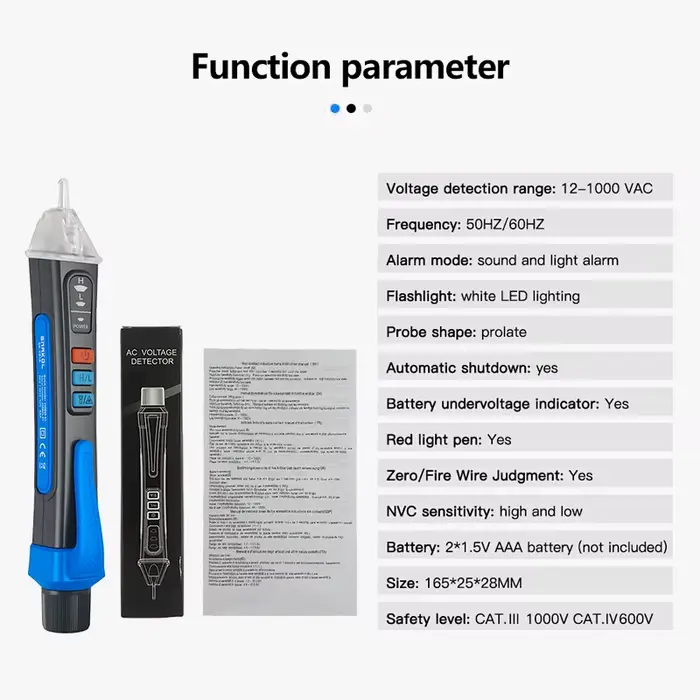 Stylo testeur de tension sans Contact, détecteur de tension intelligent, indicateur infrarouge, cray