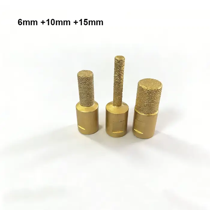 Tête de meulage diamantée M10 de 6, 10, 15 mm, scie cloche brasée, résistante à l'usure, pour meuleuse d'angle, polyvalente, haute performance