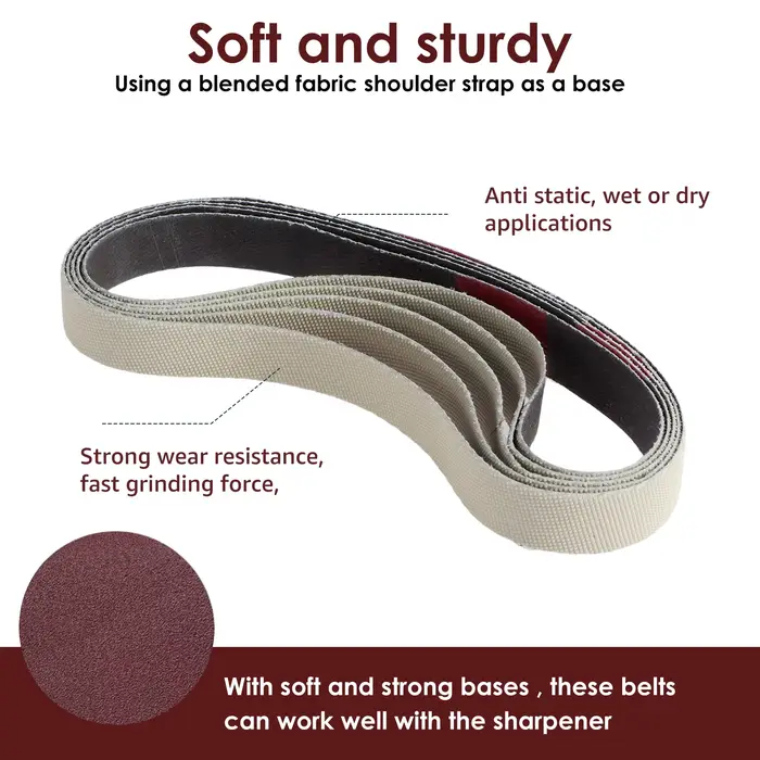45 pièces 13x457mm bandes abrasives 80-5000 grain bande de remplacement résistant à l'usure courroie de meulage assortie pour métal bois fibre de verre caoutchouc