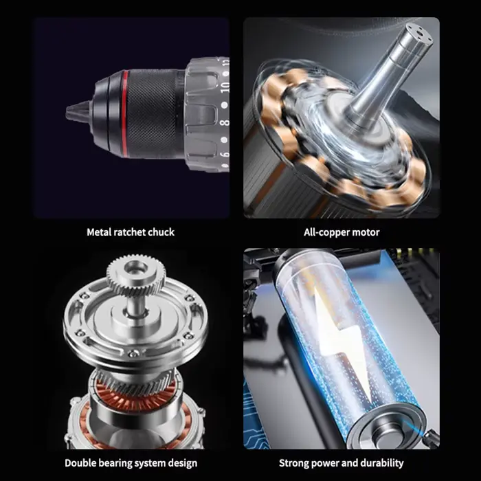 21V Supplier New 13mm Drilling Capacity Max 90N Torque Professional Percussion Drill With Antikickback Protection