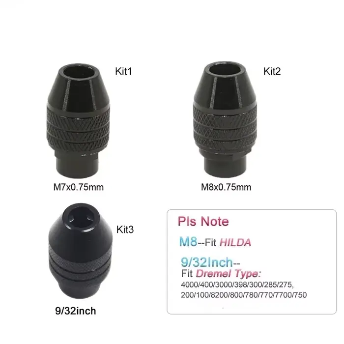 Mini mandrin de perceuse M8/M7, accessoire pour outil rotatif Dremel et meuleuse, échange d'embout p