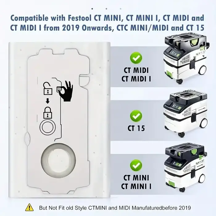 8 sacs à poussière pour aspirateur de la série FeStool. Compatible