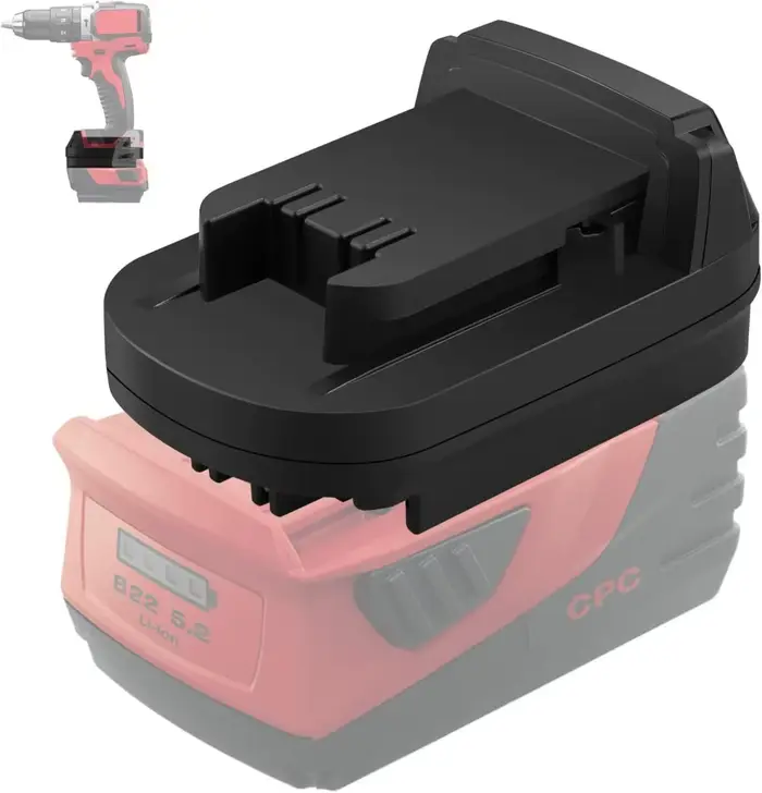 Adaptateur pour Hilti 22V B22 Eddie ion, convertisseur de batterie pour Milwaukee 18V, perceuse sans