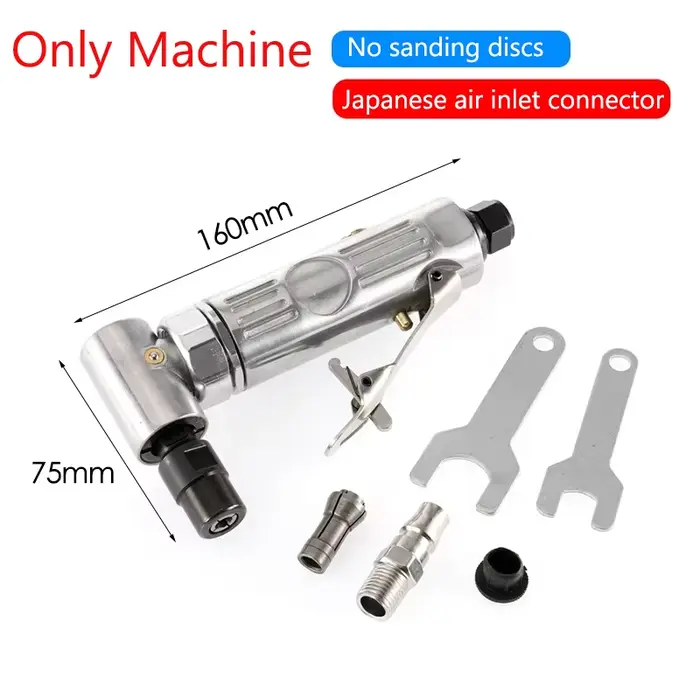 Mini meuleuse d'angle d'air 1/4 90 °   Polisseuse pneumatique, Machine à graver, Kit d'outils de scu