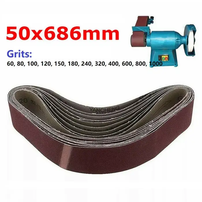 Bandes abrasives, 60/80/100/120/150/180/240/320/400/600/800/1000 grains, outils de ponceuse pour le 