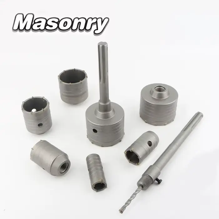 Kit Scie Cloche SDS Max 30-160mm pour Béton Ciment Pierre Brique Mur Ouvre Trou pour Installation de Tuyaux de Climatisation Trépan pour Marteau Perforateur Outil Professionnel