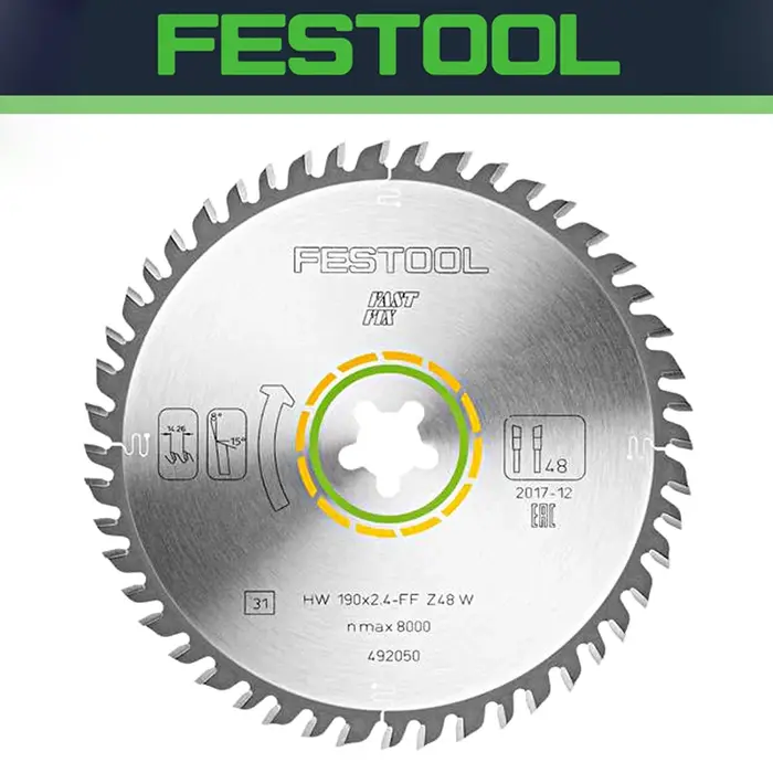 FESTOOL 492050 Lame de scie bois coupe fine HW 190x2