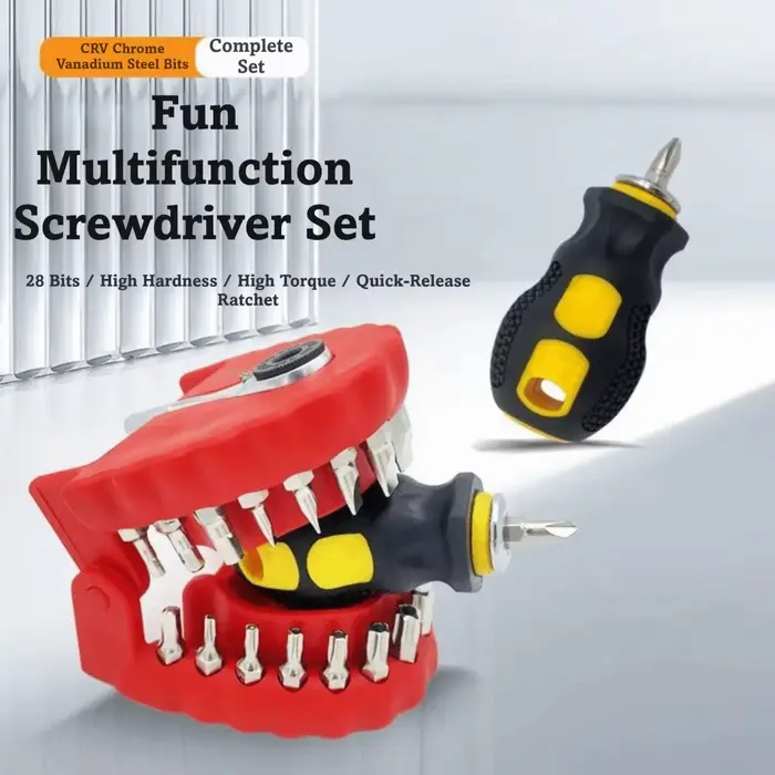 Jeu de tournevis multifonction magnétique CR-V 28 pièces