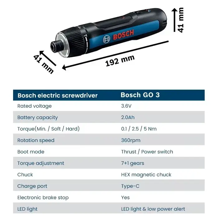 Tournevis électrique BOSCH Go 3