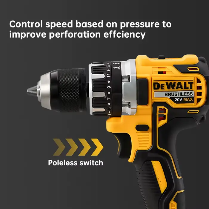 Dewalt DCD796 perceuse à percussion compacte sans fil sans brosse lumière LED puissant outil électrique