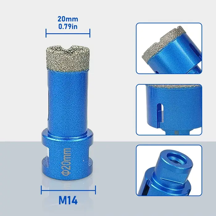 Lot de 5 scies cloches diamantées 20-68 mm