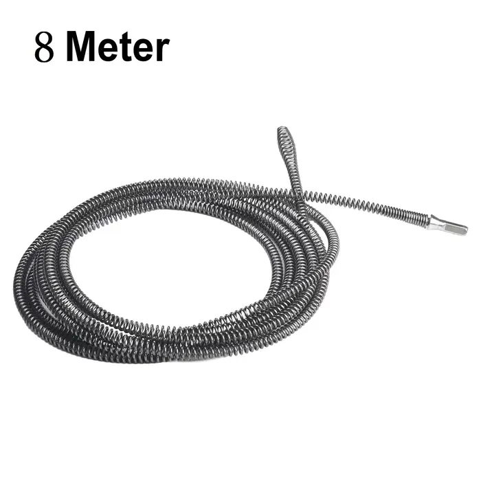 Perceuse électrique de 5/8/10 mètres, nettoyeur d'évier à ressort, outil de dragage d'égout, outil de dragage de tuyaux de plomberie de salle de bains, 1 pièce