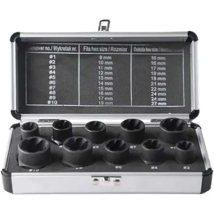Kit d'outils pour enlever les vis avec mallette de rangement rigide, vis endommagées et rouillées re