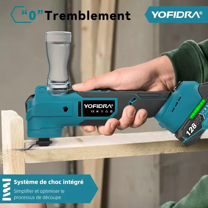 YOFIDRA 1000W oscillant outil multifonction scie électrique tondeuse coupe ponçage bricolage