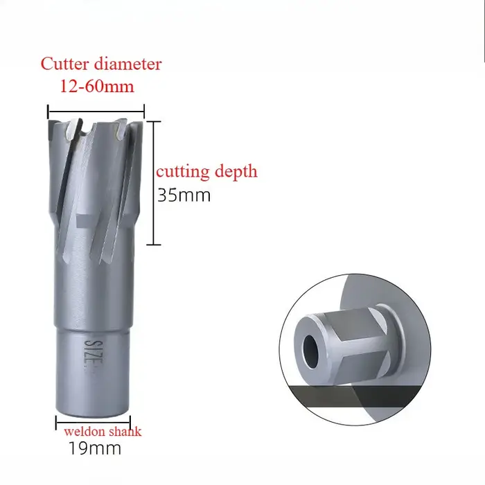 Forets annulaires TCT 12-65 mm × 35 mm