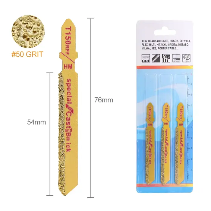CMCP 3 pièces lame de scie sauteuse diamant 3 "T150 Grain de carbure 50 grains lames de scie sauteus